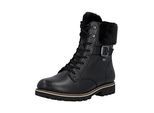 Schnürstiefelette REMONTE "Remonte Stiefelette Leder/Textil", Damen, Gr. 38, schwarz (schwarz, schwarz), Leder, Textil, Schuhe Schnürstiefelette