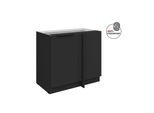 Küchen Eckschrank 105cm Küche ARIA Schwarz matt Anti Fingerprint Küchenzeile