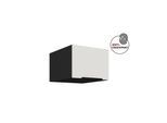Küchen Aufsatzschrank 50 Küche ARIA Weiss + Schwarz Küchenzeile Anti Fingerprint
