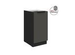 Küchen Unterschrank 40 Küche ARIA Graphite matt Anti Fingerprint Küchenzeile