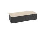 Villeroy und Boch Antao Sideboard L41103PD 120x26,8x50cm, Waschbeckenplattenfarbe botticino, black matt lacquer