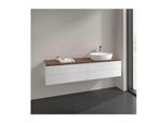 Villeroy und Boch Antao Waschtisch-Unterschrank K27012MT 160x36x50cm, Waschbeckenplattenfarbe warm walnut, white matt lacquer