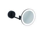 Kludi VELA R LED-Kosmetikspiegel 5899539W Vergrößerung 3-fach, Wandmontage, schwarz matt
