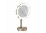 Kludi VELA R LED-Kosmetikspiegel 58995N5F Vergrößerung 3-fach, freistehend, stainless brushed nickel