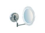 Bravat Floriana Kosmetikspiegel 413810 5x Vergrößerung, chrom, LED-Beleuchtung, wiederaufladbar