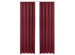 Vorhang OTTO HOME "SOLA" Gr. 1, rot (dunkelrot), B:130cm H:145cm, Polyester, Polyester, Gardinen, Vorhang, Breite:130 cm, 1 Schal, einfarbig, Verdunkelung, Topseller