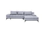 Carryhome Ecksofa, Hellgrau, Metall, Uni, 4-Sitzer, Füllung: Schaumstoff, Ottomane rechts, L-Form, 315x212 cm, Made in EU, Stoffauswahl, seitenverkehrt erhältlich, Wohnzimmer, Sofas & Couches, Wohnlandschaften, Ecksofas