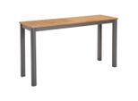 Ambia Garden Balkontisch, Anthrazit, Eukalyptusholz, Holz, Metall, Eukalyptusholz, massiv, 43x75x137 cm, Fsc, platzsparend, Balkonmöbel, Balkontische