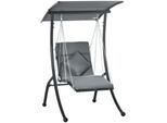 Outsunny Hollywoodschaukel Stahl, Polyester, Netzstoff