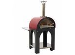 Cibus Red Holzbackofen für den Außenbereich - Backkapazität 2 Pizzas