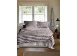 Bettwäsche IRISETTE "Wave-HK 8559", lila (mauve), B/L: 135cm x 200cm, 1 Stk., 1 Stk., Mako-Satin, B/L: 80cm x 80cm, 2 Stk., Mako-Satin, Obermaterial: 100% Baumwolle, Bettwäsche, Bettwäsche, anschmiegsam und atmungsaktiv