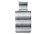 Bettwäsche PRIMERA "Biber-Bettwäsche Roommate", grau, B/L: 135cm x 200cm, 1 Stk., 1 Stk., Biber, B/L: 80cm x 80cm, 2 Stk., Biber, Obermaterial: 100% Baumwolle, Bettwäsche, Bettwäsche, mit dezenten Mustertexturen