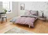 Wendebettwäsche BRUNO BANANI "Merlin in Gr. 135x200 oder 155x220 cm", rosa (rosa, hellgrau), B/L: 155cm x 220cm, 1 Stk., 1 Stk., Linon, B/L: 80cm x 80cm, 2 Stk., Linon, Obermaterial: 100% Baumwolle, Bettwäsche, Wendebettwäsche, Baumwollbettwäsche, Leinen-Look in Melange-Optik