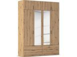 Kleiderschrank RAUCH "Drehtürenschrank Schrank Garderobe Ankleide Schlafzimmer LAGOA", eiche artisan, B:181cm H:235cm T:54cm, Holzwerkstoff, Schränke, Kleiderschrank, geräumige Schubladen, 3 Breiten, optional mit Aufsatz MADE IN GERMANY