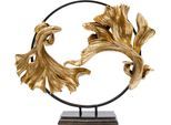 Dekoobjekt KARE DESIGN "Deko Objekt Dancing Betta Fishes", gold (goldfarben), B:58cm H:65cm T:21cm, Polyresin, Dekofiguren, Dekoobjekt