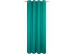 Vorhang ADAM "Uni Collection", blau (petrol), B:142cm H:235cm, Baumwolle (Bio-Baumwolle), Gardinen, Vorhang, Blickdichter aus 100% Bio-Baumwolle
