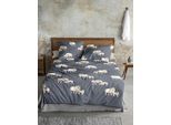 Bettwäsche IRISETTE "Panda 8545", blau, B/L: 140cm x 200cm, 1 Stk., 1 Stk., Feinbiber, B/L: 90cm x 70cm, 2 Stk., Feinbiber, Obermaterial: 100% Baumwolle, Bettwäsche, Bettwäsche, flauschig
