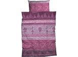 Bettwäsche CASATEX "Indi", lila (winterberry), B/L: 135cm x 200cm, 1 Stk., 1 Stk., Biber, B/L: 40cm x 80cm, 2 Stk., Biber, Obermaterial: 100% Baumwolle, Bettwäsche, Bettwäsche, romantisch, orientalisch, weich und gemütlich
