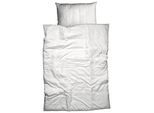 Bettwäsche CASATEX "Uni", weiß, B/L: 155cm x 220cm, 1 Stk., 1 Stk., Satin, B/L: 80cm x 80cm, 2 Stk., Satin, Obermaterial: 100% Baumwolle, Bettwäsche, Bettwäsche, Uni Design, Reißverschluss, tolle Farben