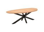 Livetastic Couchtisch, Schwarz, Akazie, Holz, Metall, Akazie, Hartholz, organisch, Sternfuß, 60x45x130 cm, Fsc, einfacher Aufbau, Wohnzimmer, Wohnzimmertische, Couchtische