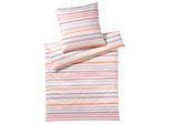 Bettwäsche ELEGANTE "Tapes", rosa (rosarot), B/L: 135cm x 200cm, 1 Stk., 1 Stk., Mako-Batist, B/L: 80cm x 80cm, 2 Stk., Mako-Batist, Obermaterial: 100% Baumwolle, Bettwäsche, Bettwäsche, angenehmes Hautgefühl