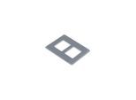 Tehalit Montageplatte 2xRJ45 19,3x14,8 GTVDM012 ; hager (0639814)