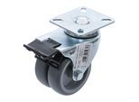 BGS Do it yourself Doppel-Lenkrolle mit Bremse Ø 75 mm (81948)