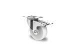 CASCOO Lenkrolle mit Totalfeststeller ø 125 mm Serie N0N0 Rollenlager (TBP35W0125N0N0R1W)