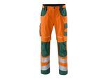 Kübler PSA Reflectiq Hose 2207 warnorange/moosgrün 24 ; Kübler Workwear (2207 8340-3765-24)