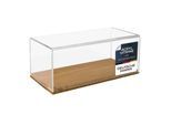 HMF 46874 Acryl Vitrine / Schaukasten mit Holzsockel für Modellautos, 34 x 16 x 14 cm, Transparent