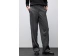 Stoffhose STREET ONE, Damen, Gr. 44, Länge 32, schwarz, Web, Obermaterial: 73% Polyester, 24% Viskose, 3% Elasthan. Futter: 100% Polyester, Nadelstreifen, straight fit lang, Hosen Stoffhose, im Nadelstreifen-Look