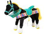 Stehtier HEUNEC "Karussellpferd schwarz mit Sound", bunt (schwarz, bunt), Stehtiere, KinderB:26cm H:63cm L:75cm, B:26cm H:63cm L:75cm