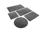 Badematte WECON HOME BASICS "Erik", grau (granit grau), H:20mm, Baumwolle, Badematten, Badematte, waschbar, rutschfest, sehr weich, strapazierfähig, pflegeleicht