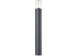 Pollerleuchte PACO HOME "AMBRA", grau (grau,transparent), H:50cm Ø:11cm, Leuchten, Outdoorleuchte Wegeleuchte Aluminium Außenleuchte Garten E27 IP54