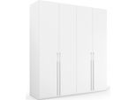Kleiderschrank RAUCH "Drehtürenschrank Schrank Garderobe Wäscheschrank SKAT PURE", weiß (alpinweiß), B:201cm H:223cm T:63cm, Holzwerkstoff, Schränke, Kleiderschrank, elegante Griffstangen und praktischer Innenausstattung MADE IN GERMANY