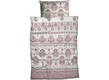 Bettwäsche CASATEX "Meriane", rosa (ashrose), B/L: 200cm x 200cm, 1 Stk., 2 Stk., Satin, B/L: 80cm x 80cm & 80cm x 80cm, 3 Stk., Satin, Obermaterial: 100% Baumwolle, Bettwäsche, Bettwäsche, exquisite, edle und detailreiche Bettwäsche