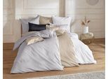 Bettwäsche OTTO HOME "Mila ab Gr. 135x200 cm aus 100% Baumwolle", grau (hellgrau), B/L: 135cm x 200cm, 1 Stk., 1 Stk., Mako-Satin, B/L: 80cm x 80cm, 2 Stk., Mako-Satin, Obermaterial: 100% Baumwolle, Bettwäsche, Bettwäsche, zeitlos elegante Uni Bettwäsche in verschiedenen Premium Qualitäten