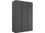 Drehtürenschrank RAUCH "Kleiderschrank Schrank Garderobe Wäscheschrank SKAT MERIDIAN", grau (graphit), B:151cm H:223cm T:63cm, Holzwerkstoff, Schränke, Drehtürenschrank, mit Schubladeneinsatz, Wäscheeinteilung, Innenspiegel MADE IN GERMANY