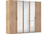Drehtürenschrank RAUCH "Kleiderschrank Schrank Garderobe Schlafzimmerschrank EVELYN", braun (eiche sonoma), B:251cm H:223cm T:61cm, Holzwerkstoff, Schränke, Drehtürenschrank, in elegantem Stil, viel Stauraum 3 Breiten und 2 Höhen MADE IN GERMANY