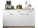 Mehrzweckschrank-Set RESPEKTA "Merle", weiß, B:150cm H:200cm T:60cm, Kastenmöbel-Sets, Mehrzweckschrank-Set, Breite 150 cm, Soft-Close, Metallstangengriffe, 85 cm Arbeitshöhe