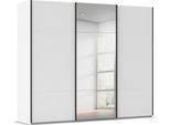 Schwebetürenschrank RAUCH "Kleiderschrank Schrank Garderobe Schlafzimmerschrank CONTIDO", weiß (alpinweiß), B:271cm H:223cm T:68cm, Holzwerkstoff, Schränke, Schwebetürenschrank, aus hochwertigem Material in 6 Breiten 2 Griff-Farben MADE IN GERMANY