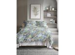 Bettwäsche IRISETTE "Tokio 8598", blau, B/L: 155cm x 220cm, 1 Stk., 1 Stk., Mako-Satin, B/L: 80cm x 80cm, 2 Stk., Mako-Satin, Obermaterial: 100% Baumwolle, Bettwäsche, Bettwäsche, seidiger Glanz, besonders weich und hautschmeichelnd