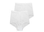 Miederhose SASSA "2er Sparpack Miederhose Bodyforming", Damen, Gr. 90, weiß (weiß weiß), Stoff, Obermaterial: 80% Polyamid PA. 20% Elasthan EL., Unterhosen