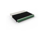 Patchbox patchbox.one Kabeleinzugssystem 8RU/STP (0,8 m) mit 24 Kassetten, Patchkabel Cat. 6a, U/FTP, PoE, Kabel grün