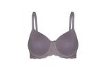 Bügel-BH SUSA "Bügel BH Nizza", Damen, Gr. 95, Cup D, lila (frosty lavender), Stoff, Obermaterial: 56% Baumwolle CO. 37% Polyamid PA. 7% Elasthan EL., BHs Bügel-BH
