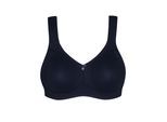 Bügelloser BH SUSA "BH ohne Bügel Capri", Damen, Gr. 95, Cup C, blau (twilight), Stoff, Obermaterial: 75% Polyamid PA. 19% Elasthan EL. 6% Baumwolle CO., BHs