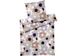 Bettwäsche ELEGANTE "Flowers", lila (flieder), B/L: 155cm x 220cm, 1 Stk., 1 Stk., Mako-Satin, B/L: 80cm x 80cm, 2 Stk., Mako-Satin, Obermaterial: 100% Baumwolle, Bettwäsche, Bettwäsche, angenehmes Hautgefühl