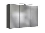 Spiegelschrank Arezzo mit LED 3-türig ca. 100x64 cm Grau