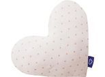 Babykissen TRÄUMELAND "Kuschelkissen Herz", Baby, Gr. B/L: 30cm x 38cm, 1 Stk., beige (natur, gemustert), Baumwolle, gemustert, Dekokissen_Sitzkissen_Kissenhüllen