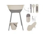 Luma Babybadeset Almond, Taupe, Kunststoff, 8-teilig, 40x46x79 cm, Grüner Punkt, Pflegen, Baden, Babybadewannen